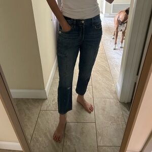 Anthro Frame Le Original 100% cotton high rise side pocket straight leg jean 30”